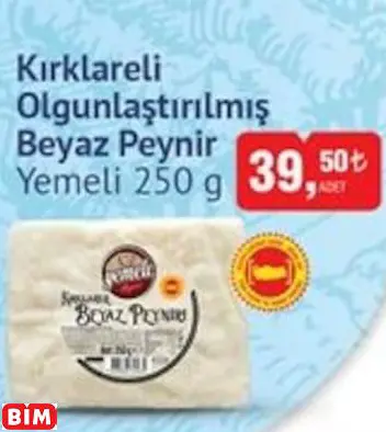 YEMELİ  KIRKLARELİ OLGUNLAŞTIRILMIŞ BEYAZ PEYNİR